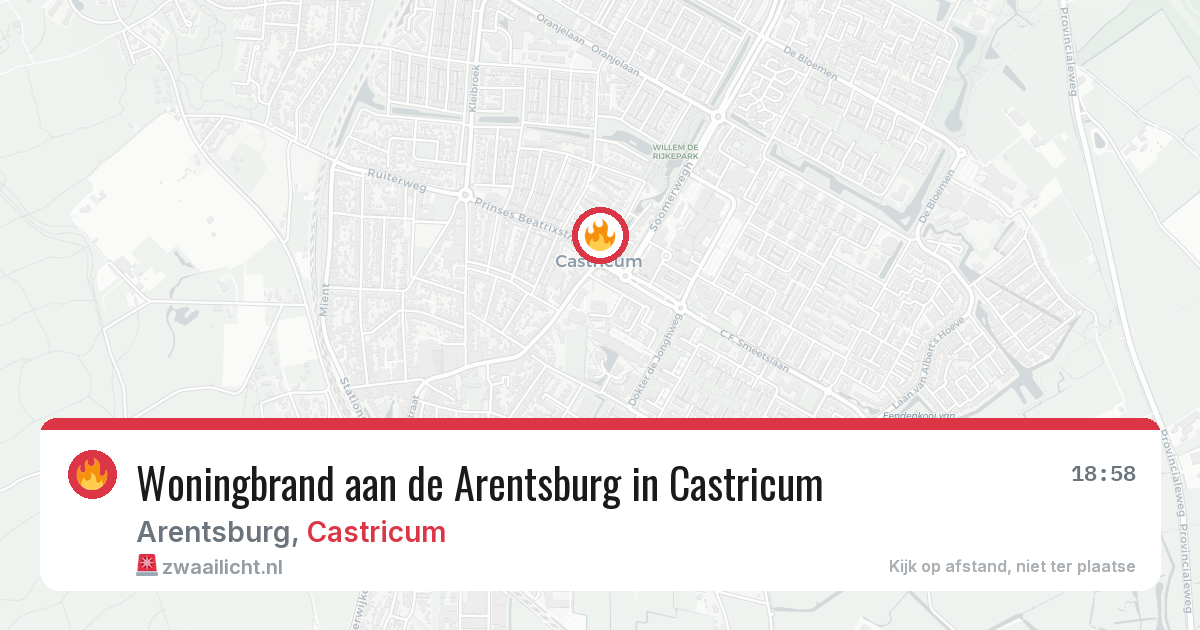 Woningbrand aan de Arentsburg in Castricum — 19 jan 2026