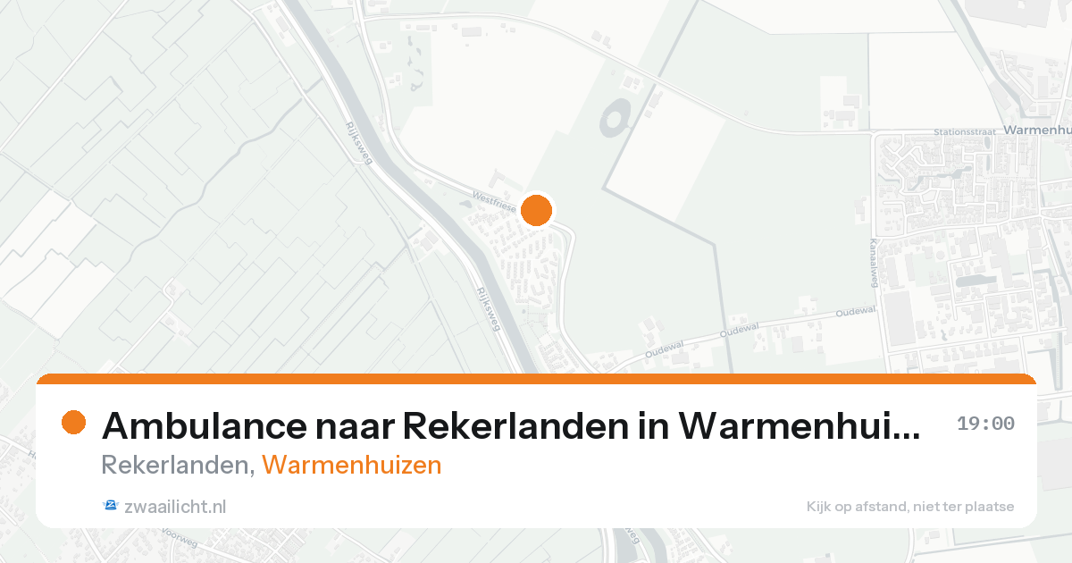 Ambulance naar Rekerlanden in Warmenhuizen — 19 aug 2026