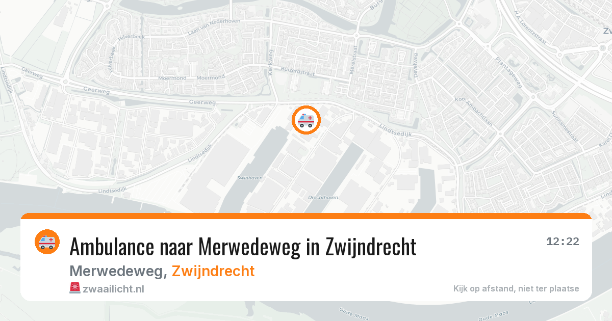 Ambulance naar Merwedeweg in Zwijndrecht — 16 jun 2026