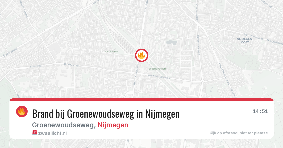 Brand bij Groenewoudseweg in Nijmegen — 3 aug 2026