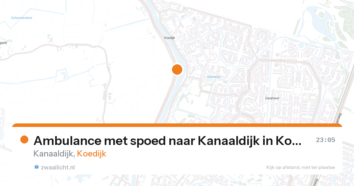 Ambulance met spoed naar Kanaaldijk in Koedijk — 27 aug 2026