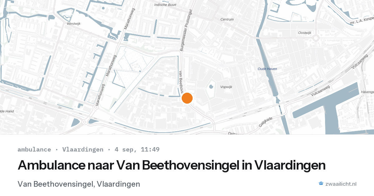 Ambulance naar Van Beethovensingel in Vlaardingen — 4 sep 2026