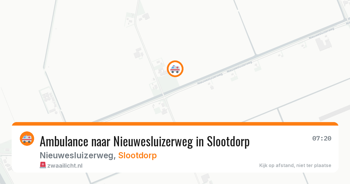 Ambulance naar Nieuwesluizerweg in Slootdorp — 29 jul 2026