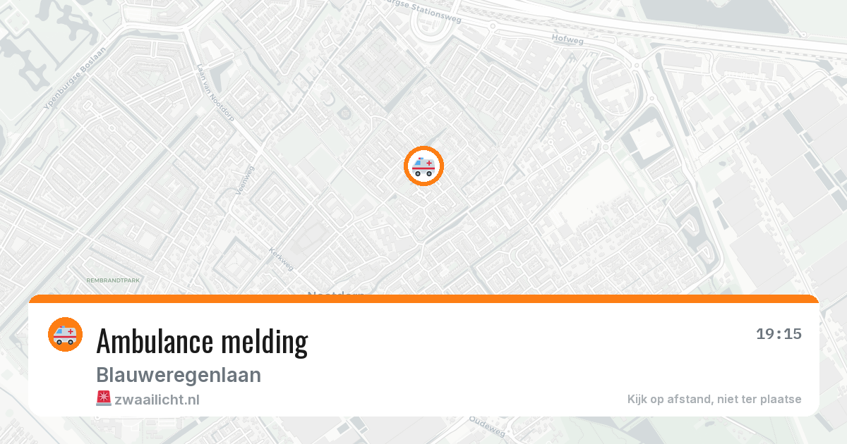 Ambulance melding — 8 mrt 2026