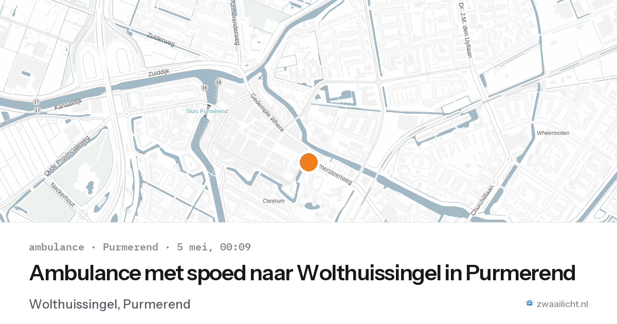 Ambulance met spoed naar Wolthuissingel in Purmerend — 4 mei 2026