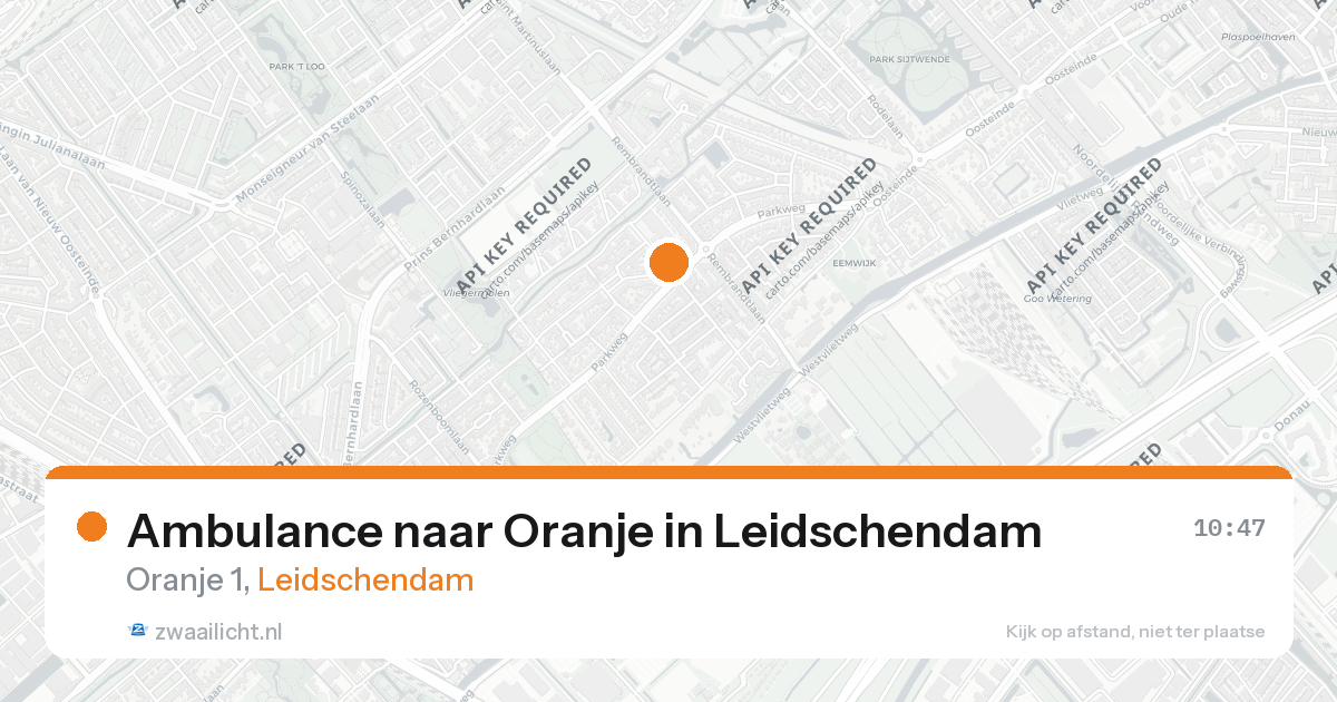 Ambulance naar Oranje in Leidschendam — 26 aug 2026