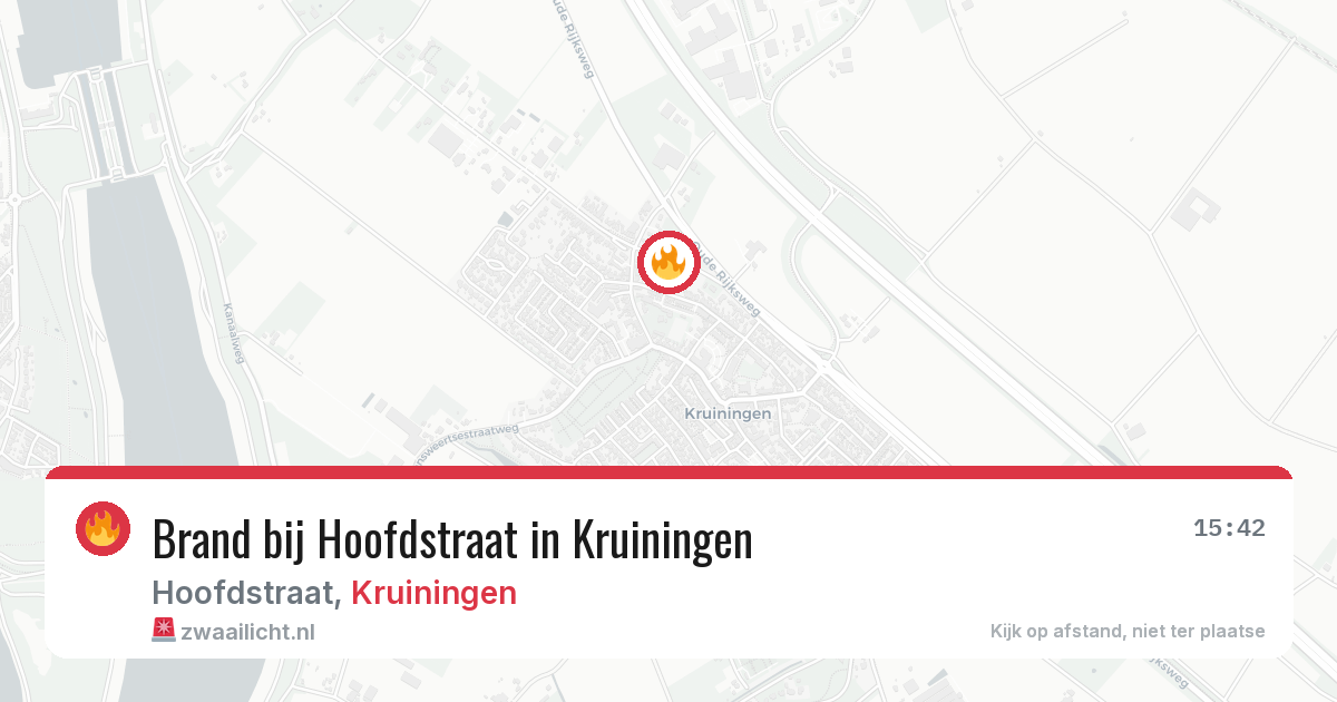 Brand bij Hoofdstraat in Kruiningen — 16 mei 2026