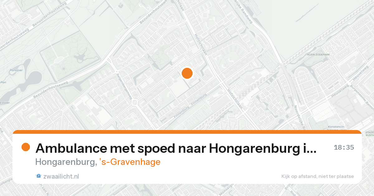Ambulance met spoed naar Hongarenburg in 's-Gravenhage — 20 aug 2026