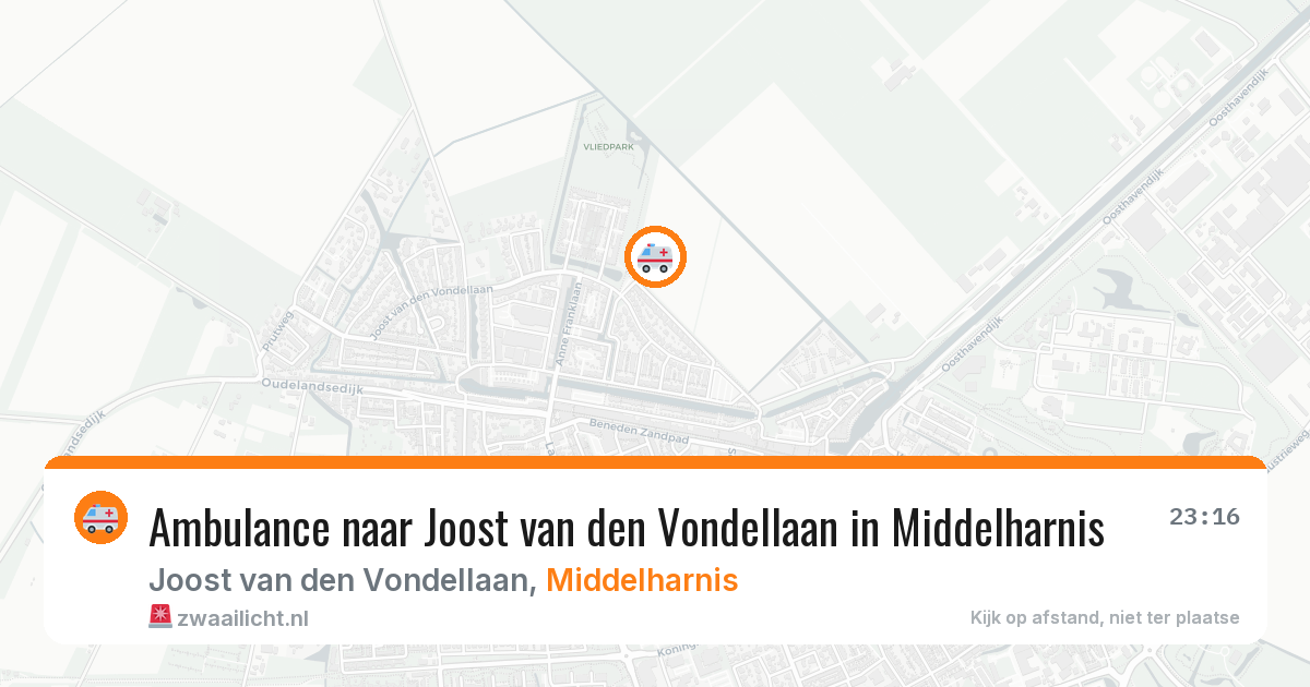 Ambulance naar Joost van den Vondellaan in Middelharnis — 25 mrt 2026