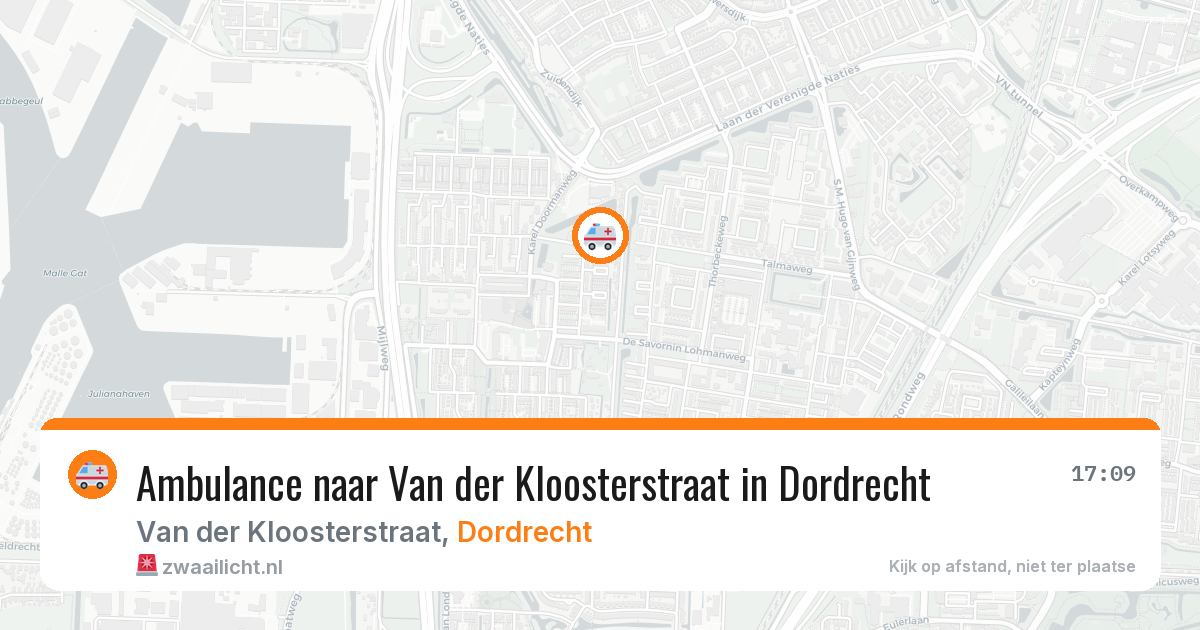 Ambulance naar Van der Kloosterstraat in Dordrecht — 20 apr 2026