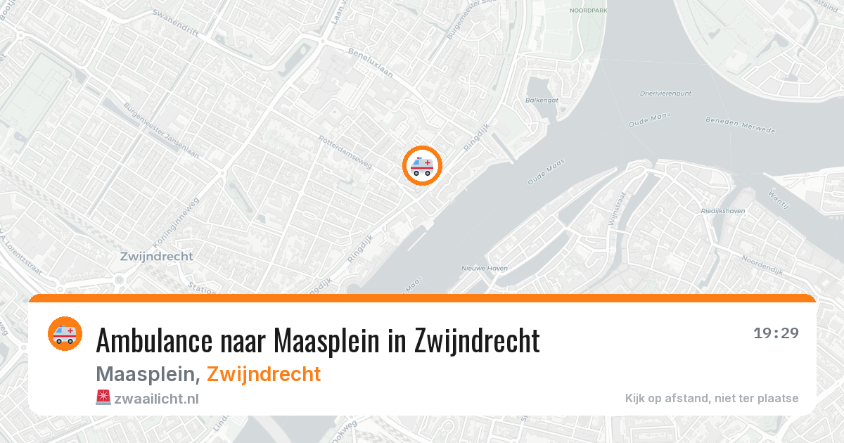 Ambulance naar Maasplein in Zwijndrecht — 29 mei 2026
