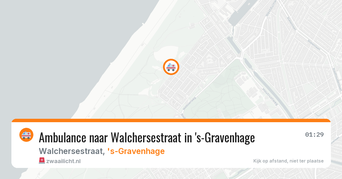 Ambulance naar Walchersestraat in 's-Gravenhage — 25 jul 2026