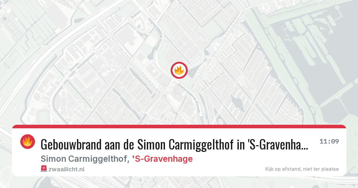 Gebouwbrand aan de Simon Carmiggelthof in 'S-Gravenhage — 28 jun 2026