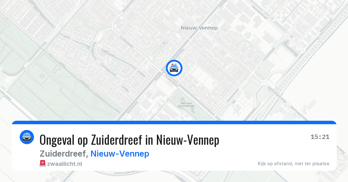 Ongeval op Zuiderdreef in Nieuw-Vennep — 12 mei 2026