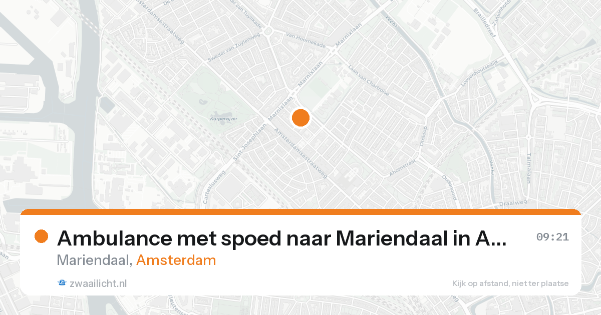Ambulance met spoed naar Mariendaal in Amsterdam — 8 feb 2026