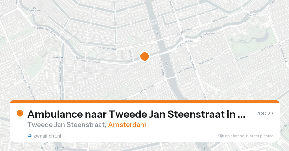 Ambulance naar Tweede Jan Steenstraat in Amsterdam — 17 aug 2026