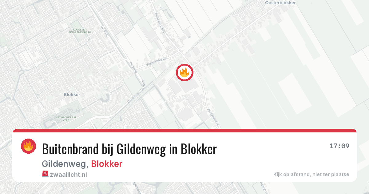 Buitenbrand bij Gildenweg in Blokker — 27 feb 2026