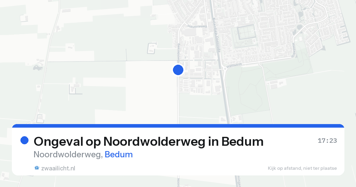 Ongeval op Noordwolderweg in Bedum — 8 aug 2026