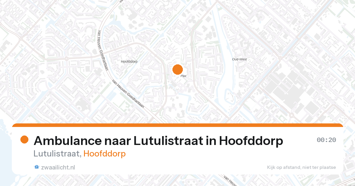 Ambulance naar Lutulistraat in Hoofddorp — 8 jun 2026
