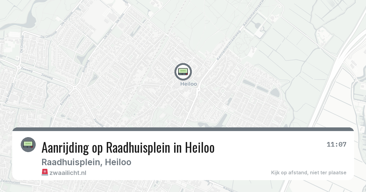 Aanrijding op Raadhuisplein in Heiloo — 29 jan 2026