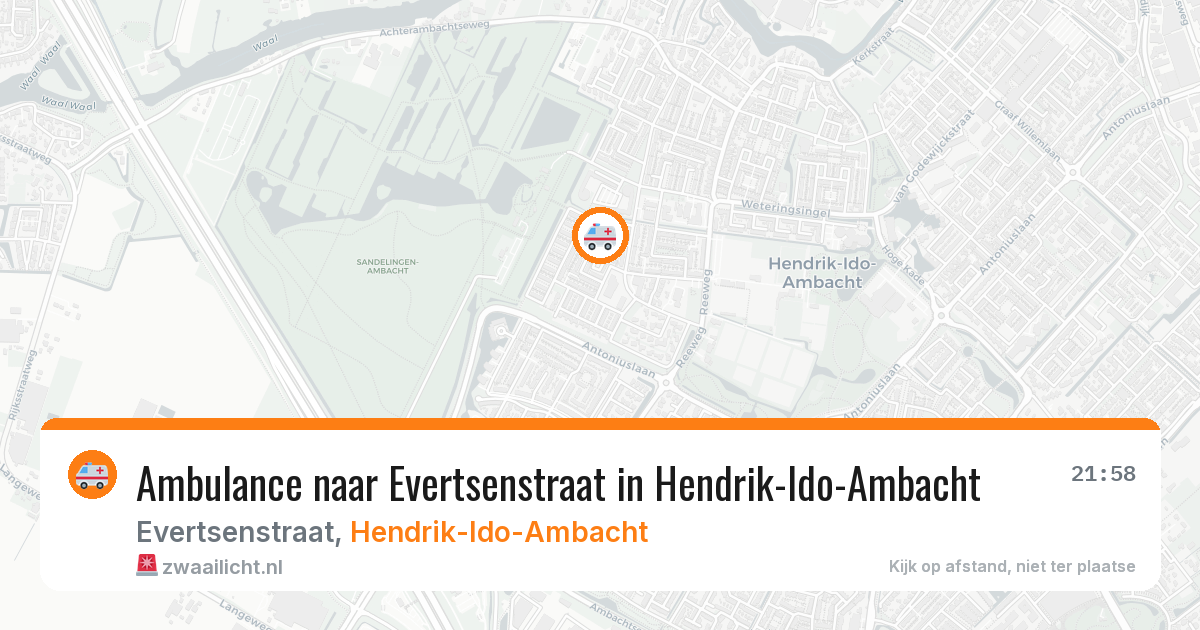 Ambulance naar Evertsenstraat in Hendrik-Ido-Ambacht — 2 aug 2026