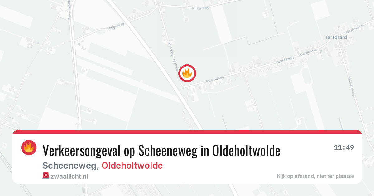 Verkeersongeval op Scheeneweg in Oldeholtwolde — 20 jun 2026