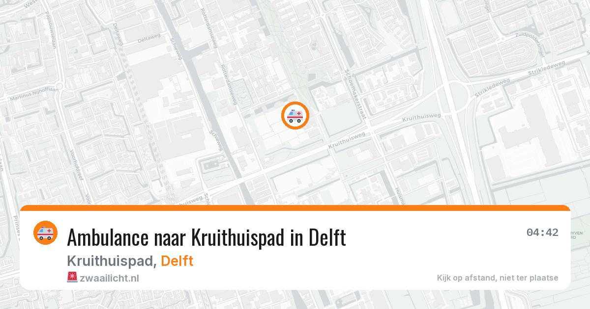 Ambulance naar Kruithuispad in Delft — 22 mrt 2026