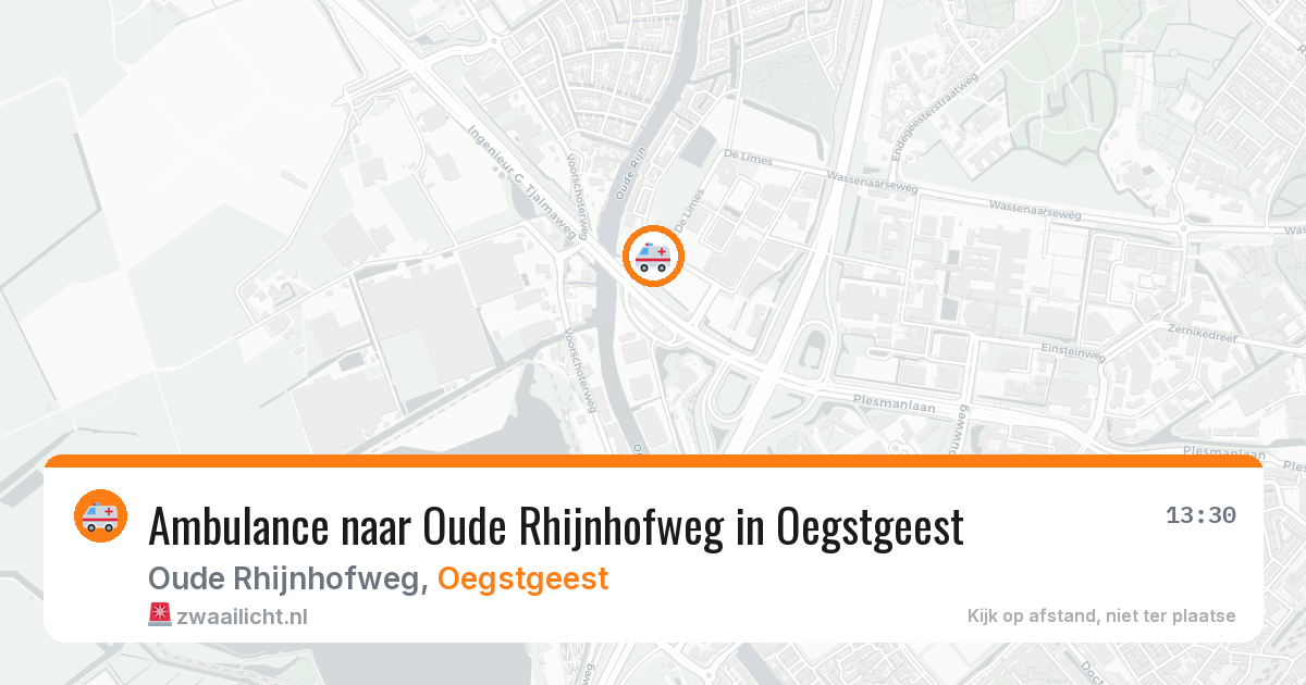 Ambulance naar Oude Rhijnhofweg in Oegstgeest — 8 feb 2026