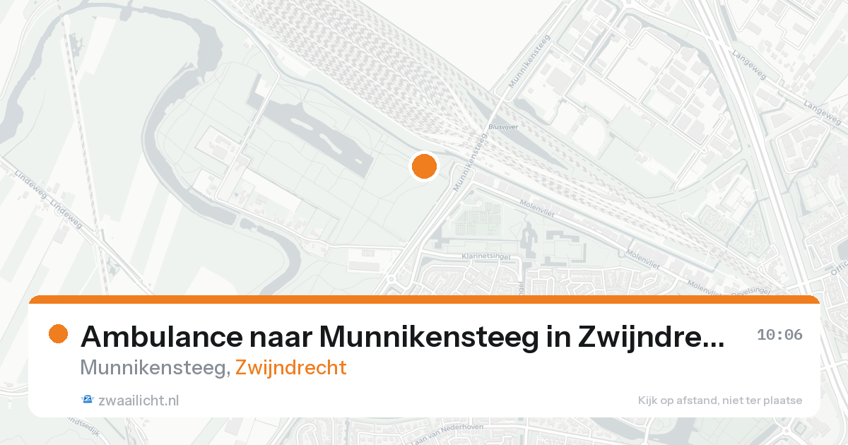 Ambulance naar Munnikensteeg in Zwijndrecht — 23 aug 2026