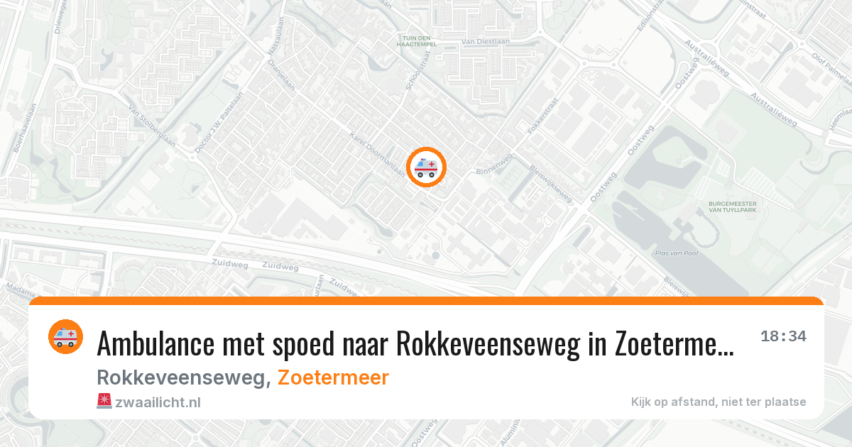 Ambulance met spoed naar Rokkeveenseweg in Zoetermeer — 17 apr 2026