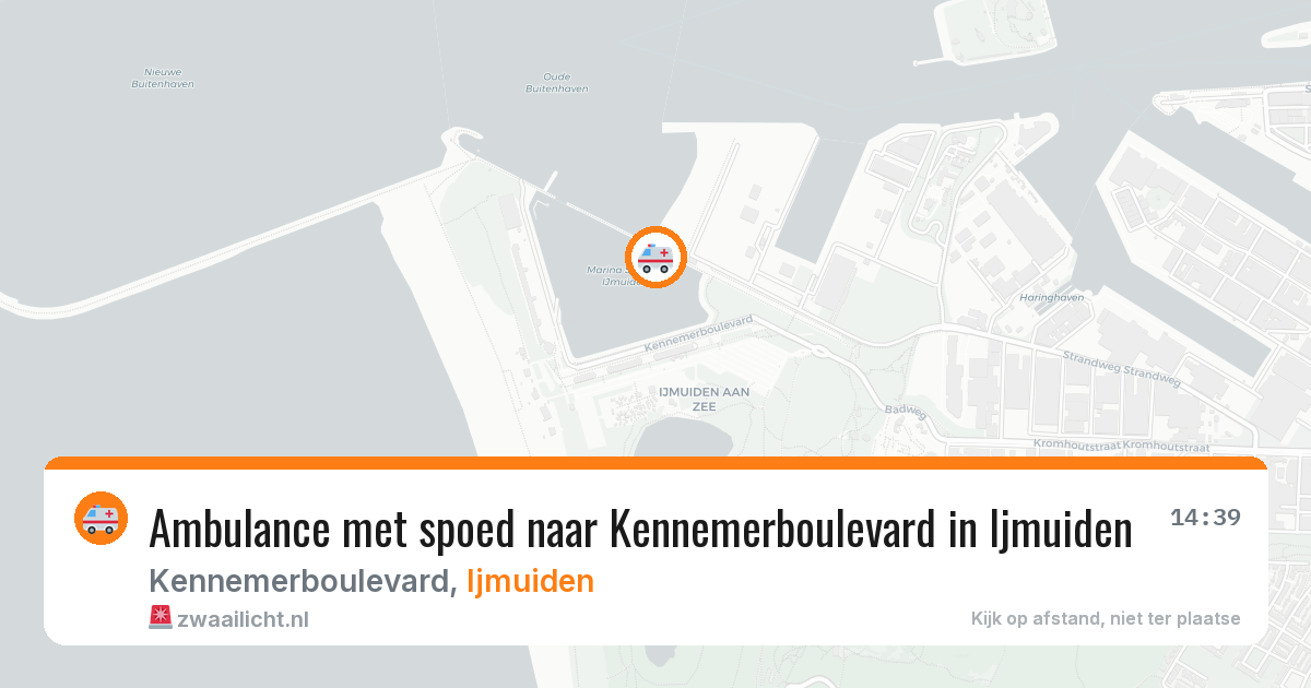 Ambulance met spoed naar Kennemerboulevard in Ijmuiden — 13 aug 2026