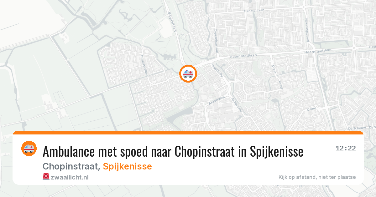 Ambulance met spoed naar Chopinstraat in Spijkenisse — 31 jul 2026