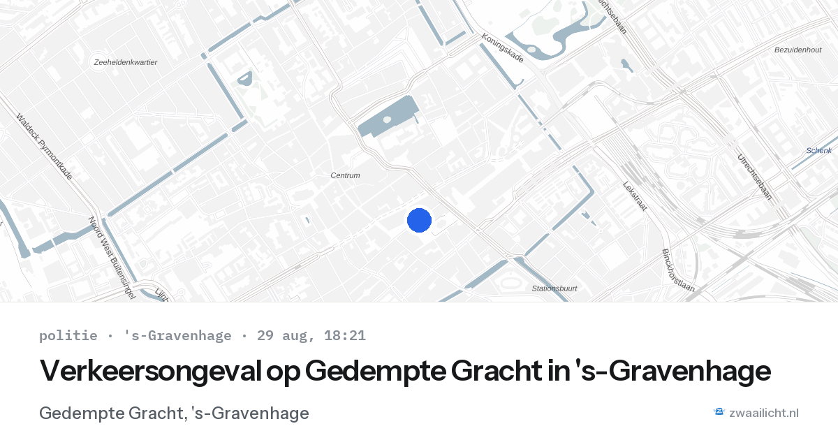 Verkeersongeval op Gedempte Gracht in 's-Gravenhage — 29 aug 2026