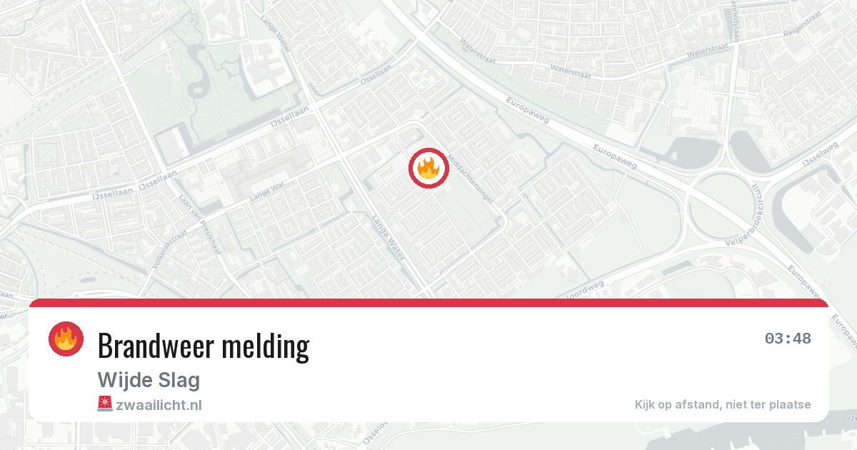 Brandweer melding — 20 jun 2026