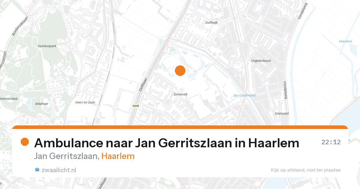 Ambulance naar Jan Gerritszlaan in Haarlem — 26 aug 2026