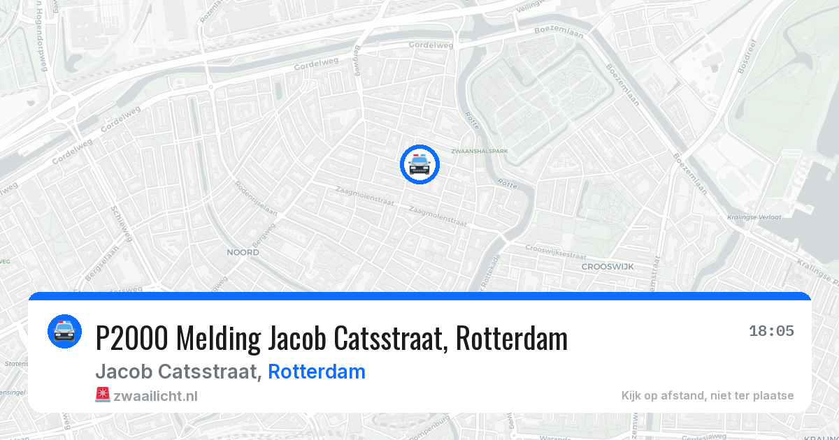 P2000 Melding Jacob Catsstraat, Rotterdam — 2 jul 2026