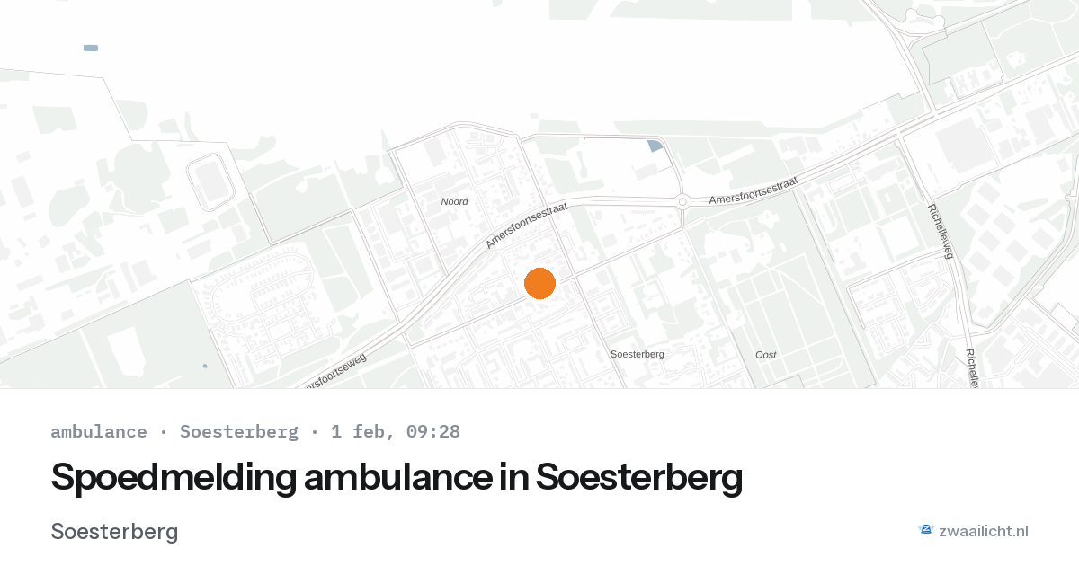 Spoedmelding ambulance in Soesterberg — 1 feb 2026