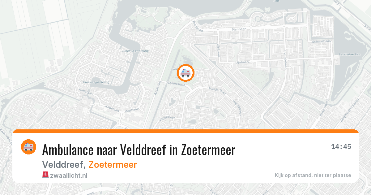 Ambulance naar Velddreef in Zoetermeer — 27 apr 2026