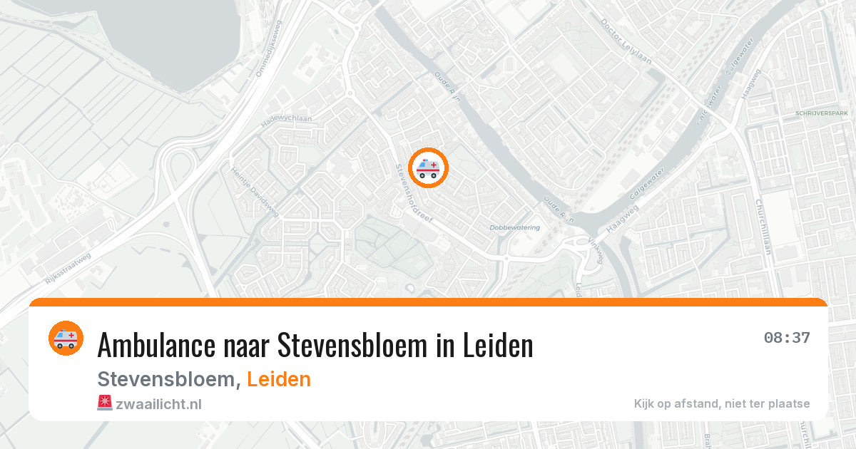 Ambulance naar Stevensbloem in Leiden — 13 aug 2026