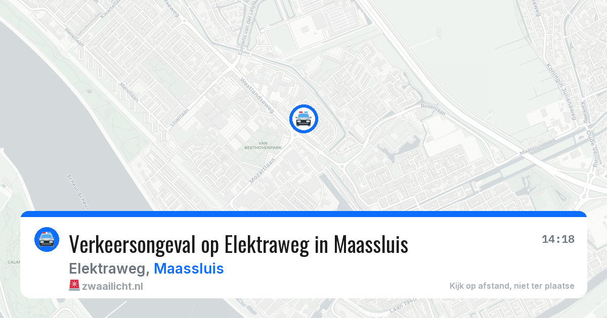 Verkeersongeval op Elektraweg in Maassluis — 10 aug 2026