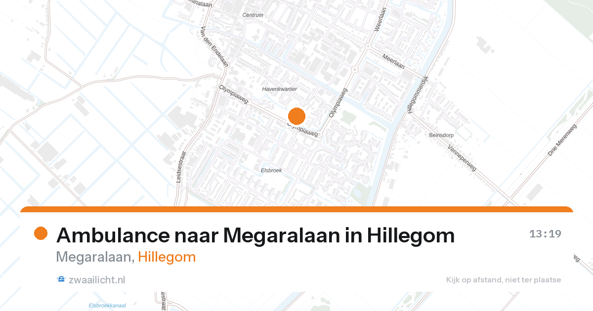 Ambulance naar Megaralaan in Hillegom — 28 aug 2026