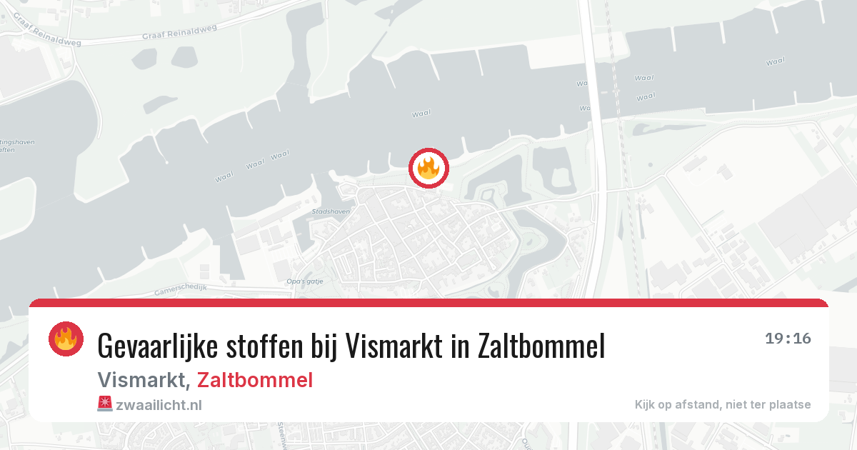Gevaarlijke stoffen bij Vismarkt in Zaltbommel — 15 jun 2026
