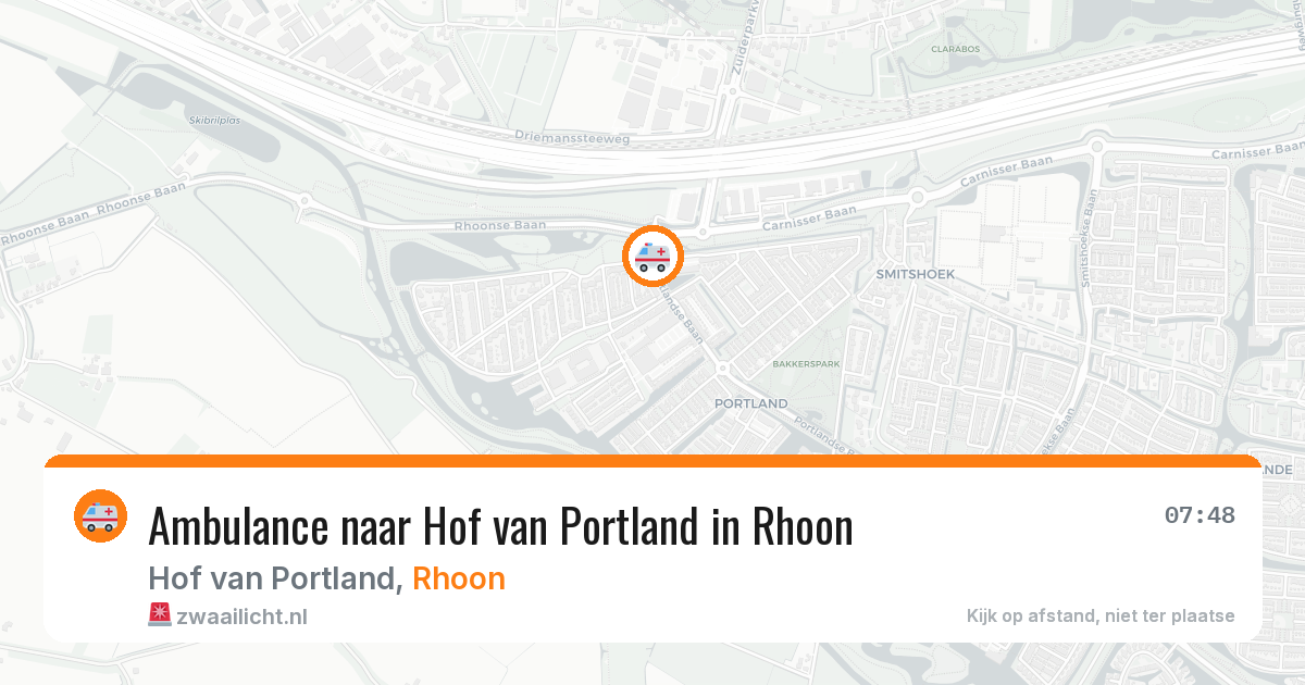 Ambulance naar Hof van Portland in Rhoon — 20 mei 2026