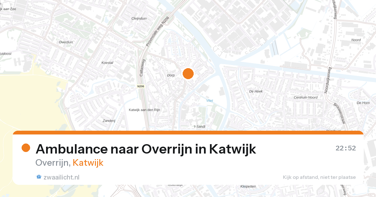 Ambulance naar Overrijn in Katwijk — 26 aug 2026