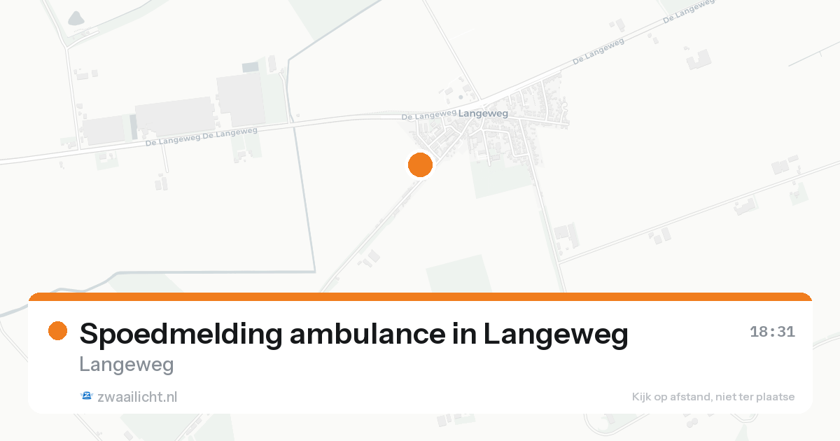 Spoedmelding ambulance in Langeweg — 25 aug 2026