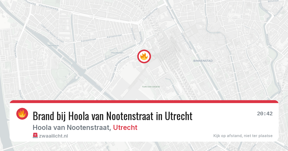 Brand bij Hoola van Nootenstraat in Utrecht — 2 mei 2026