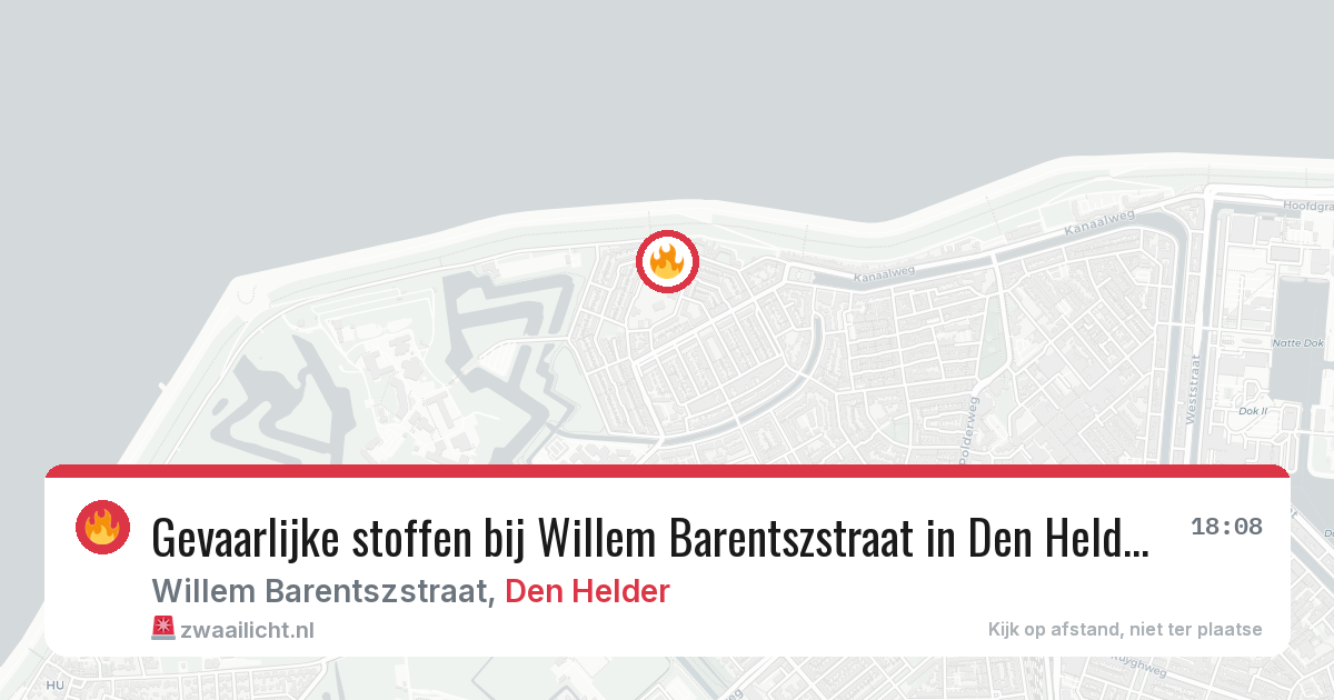 Gevaarlijke stoffen bij Willem Barentszstraat in Den Helder — 5 jul 2026
