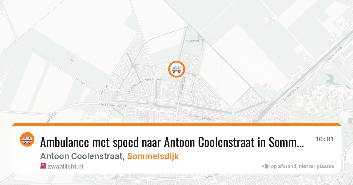 Ambulance met spoed naar Antoon Coolenstraat in Sommelsdijk — 30 jan 2026