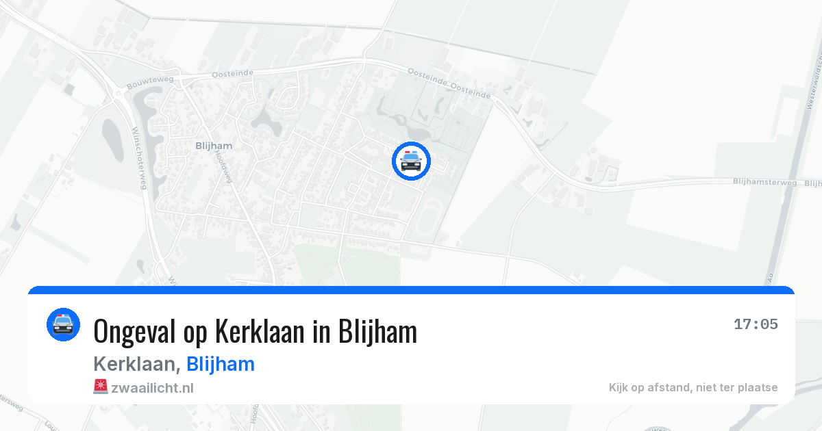 Ongeval op Kerklaan in Blijham — 6 jun 2026