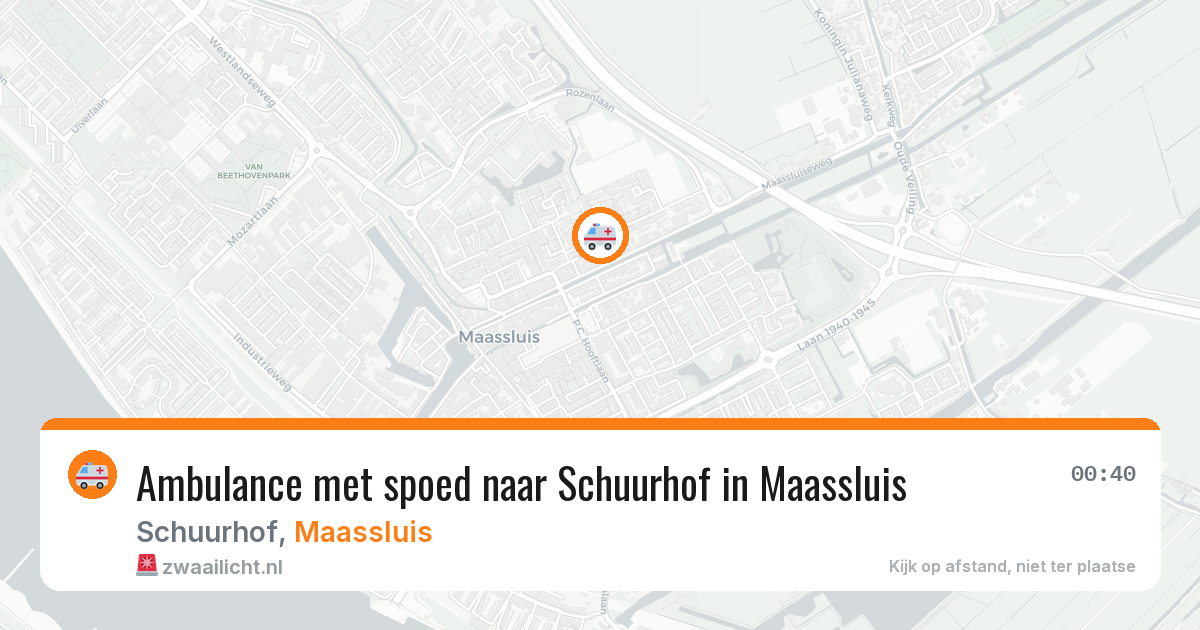 Ambulance met spoed naar Schuurhof in Maassluis — 22 mei 2026
